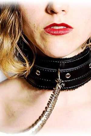 BDSM Collar and Leash Set Adult Play | Leather Choker With Chain Necklace For Women Men | Sex Toys