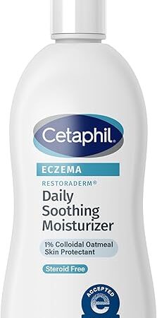 CETAPHIL RESTORADERM Soothing Moisturizer, For Eczema Prone Skin, 10 fl oz, For Dry, Itchy, Irritated Skin, 24Hr Hydration, No Added Fragrance, Doctor Recommended Sensitive Skincare Brand
