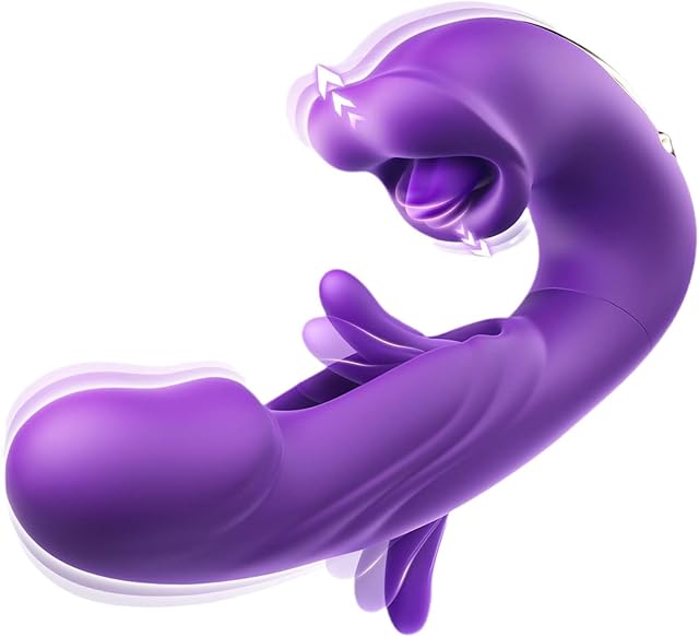2024 New Upgraded Vibrator Sex Toys - G Spot Vibrator Women Sex Toys with 7 Flapping & Vibrating & 5 Licking Modes Tongue Toy for Women for Clitoral Stimulation Dildo Anal Sex Toys Adult Toys