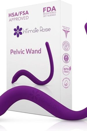 Intimate Rose Pelvic Wand, Pelvic Floor Muscle Trigger Point Massager, Perineal Massage Tool for Pelvic Physical Therapy & Pain Relief, BPA-Free, Latex-Free, Standard (Non-Vibration)