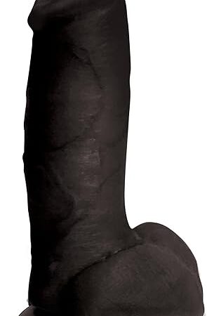 Curve Novelties Jock 7" Dildo with Balls - Black 1Count 1 Count
