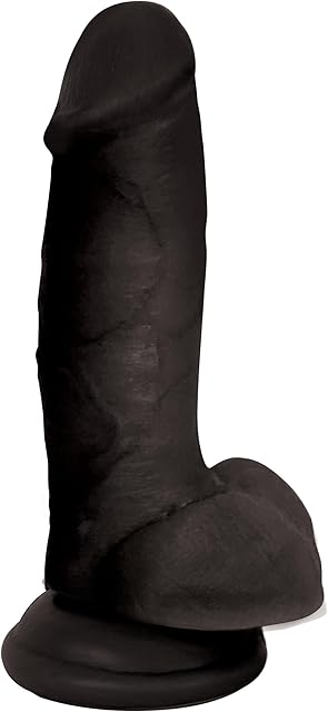 Curve Novelties Jock 7" Dildo with Balls - Black 1Count 1 Count