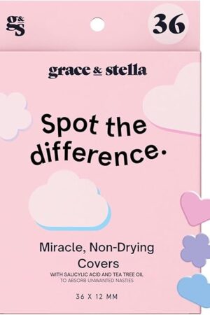 grace & stella Award Winning Acne Device - Pimple Patches for Face - FSA HSA Hydrocolloid Acne Patches - Absorbs Zits, Reduces Redness - Cute Patches Dermatologist-Tested, Vegan (Multishape, 36 Count)