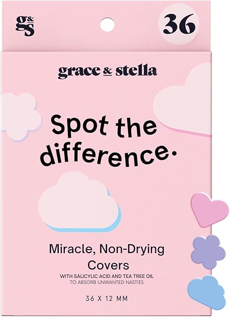 grace & stella Award Winning Acne Device - Pimple Patches for Face - FSA HSA Hydrocolloid Acne Patches - Absorbs Zits, Reduces Redness - Cute Patches Dermatologist-Tested, Vegan (Multishape, 36 Count)