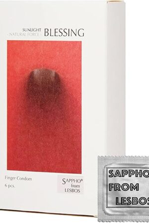 Finger Condom, Sappho from lesbos Ultra-Thin Natural Latex Lubricated Finger Condoms for Intimate Moments Lesbian Couple Women, 6 Count, Natural Neroli Scented, 300mg Lubricant, Skin-Friendly