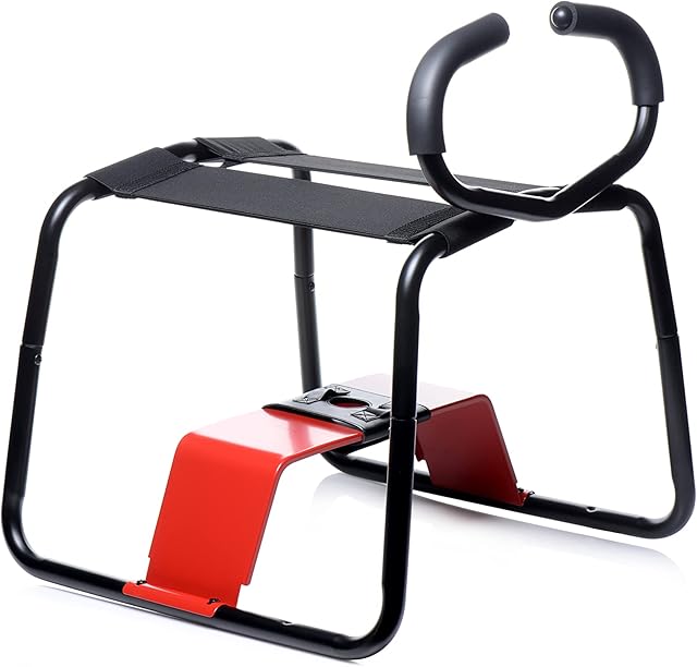 EZ-Ride Bangin Bench with Handles for BDSM ? Perfect for Men, Women, Couples, and Solo Fun Compatible with Suction Cup Dildos Sturdy Design with Flexible Elastic Straps for Comfort and Versatility