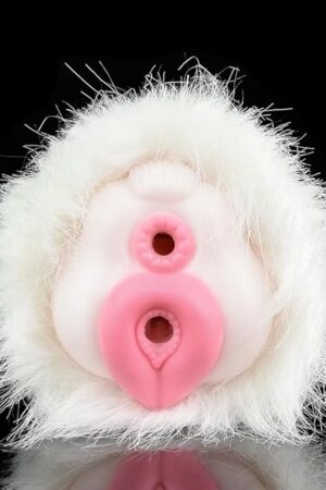 6.53in Monster Snow Fox Shaped Masturbators in Fur Realistic Pocket Pussy Silicone for Men Masturbator Adult Sex Toy, Liquid Silicone Male Masturbation Sleeve Soft Men Masturbator Sucking Toy