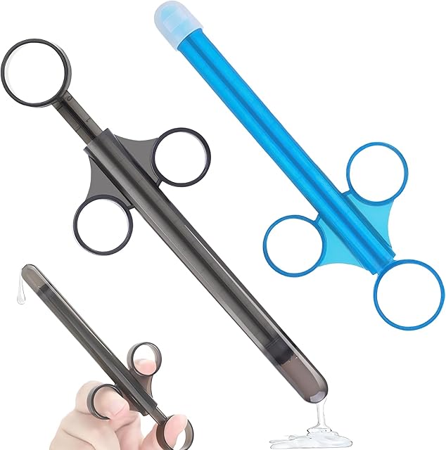 2PCS Lube Applicator Syringe for Sex Doll Male Masturbators Anal Lube Backdoor Play, 10ml Lubricant Injector Syringes Reusable, Pocket Pussy Vagina Anus Lube Shooter for Men Couples