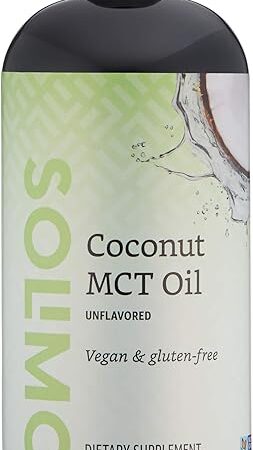Amazon Brand - Solimo MCT Liquid Coconut Oil, Unflavored, 32 fl oz (Pack of 1)