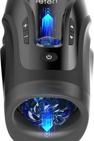 Lenten Cannon King Pro Mini Masturbator Sex Toy for Men Blowjob Simulator with 10 Thrusting & Sucking & 3D Textured Channel Male Pleasure Automatic Realistic Stroker Auto Masturbation Device Machine