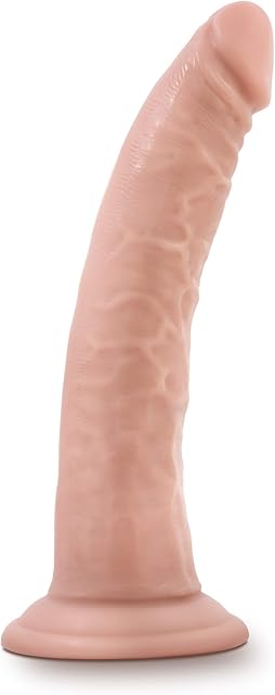 Eden Adult Sex Toys - Realistic G-spot Dildo - 7.5 Inch - Suction Cup Dildo Without Balls - Strap-On Harness Compatible for Hands-Free - Ultra-Soft Curved Penis for Vaginal Anal Stimulation - Beige