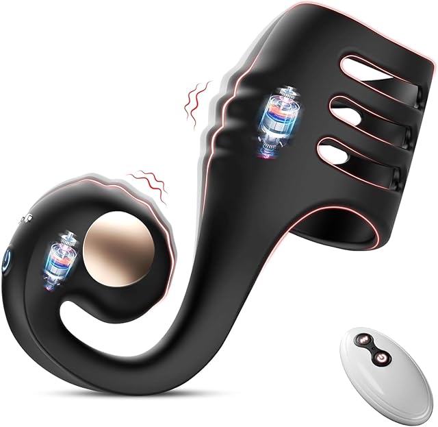 Couples ' Penis Vibrator Ring - Snail - Shaped Sleeve with 10 Vibration Modes, Remote Control MW10028