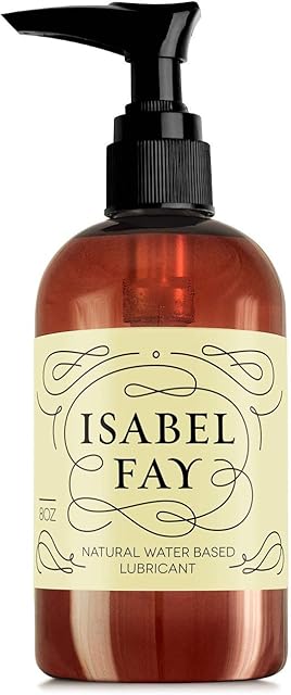 Isabel Fay Natural Water Based Personal Lubricant for Sensitive Skin, No Parabens, No Glycerin, 8 oz