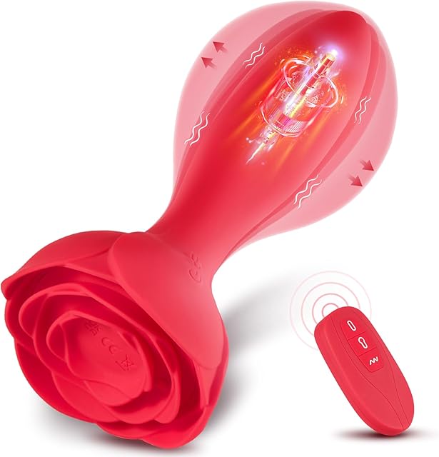 Anal Plug Vibrating Butt Plug - Inflatable Anal Plug Sex Toys for Adults Anal Vibrator with Automatic Inflation and 10 Vibrating Modes for Man Woman Prostate Massager