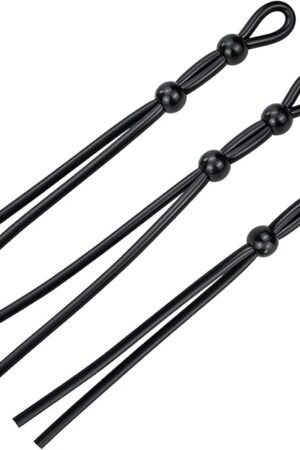 Adjustable Cock Ring Set, 3 Pcs Penis Ring with 2 Lock Loop Erection Enhancing Lasso Tie, Sex Toys for Men