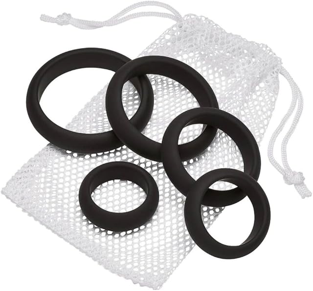 Comfort Cock Rings Band with Flat Back Design 5 Pack