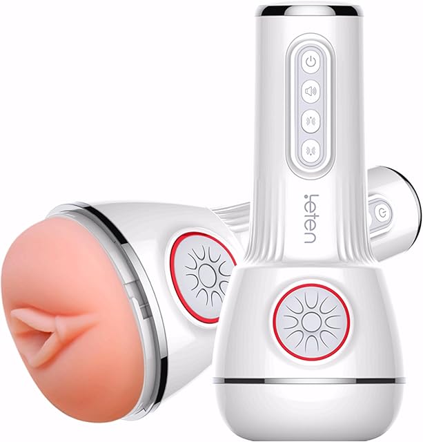 Blowjobsex Machine for Male Auto Masturbator - Electric Pocket Stroker Pleasure Devices with 10 Sucking & 10 Vibrating Mode & Voice, Leten Masturbation Cup Penis Suction Rechargeable Discreet Sex Toys