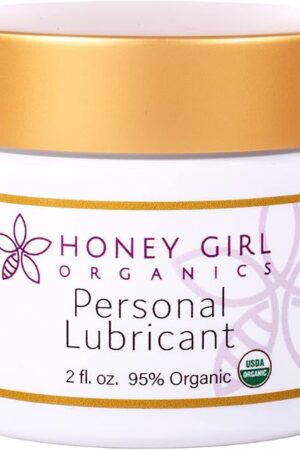 Honey Girl Organics Personal Lubricant, USDA Certified Organic Lubricant with Beeswax and EVOO (2 Oz)