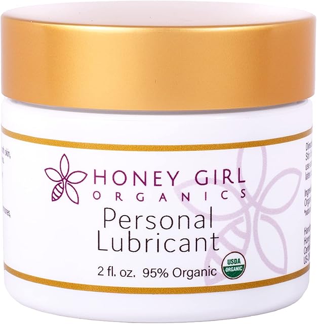 Honey Girl Organics Personal Lubricant, USDA Certified Organic Lubricant with Beeswax and EVOO (2 Oz)