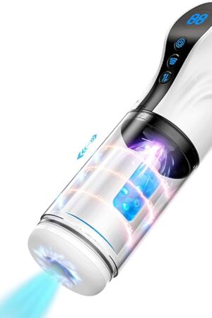 Blowjob Machine with 9 Suction & Thrusting & Roation Modes Sucking Blowjobsex Simulator Clear Pocket Pussy Electric Male Masturbator Penis Sucking Vacuum Pump Automatic Dick Pleasure Sex Toys for Men