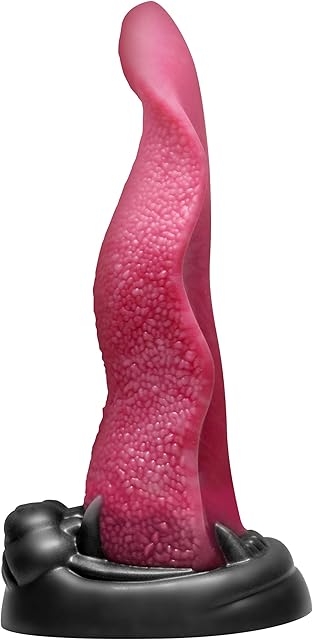 Wolf's Lick Wolf Maw Silicone Dildo for Beginners, Men, Women, & Couples. Fantasy Dildo and Suction Cup Base. Harness Compatible, Premium Silicone. 1 Piece, Pink & Black.