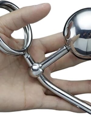 Adjustable Beads Metal Anal Hook Butt Plug Bead Anal Massage Sex Toy for Men Masculin Delay Ejaculation Bondage (Color : for Men 50mm)
