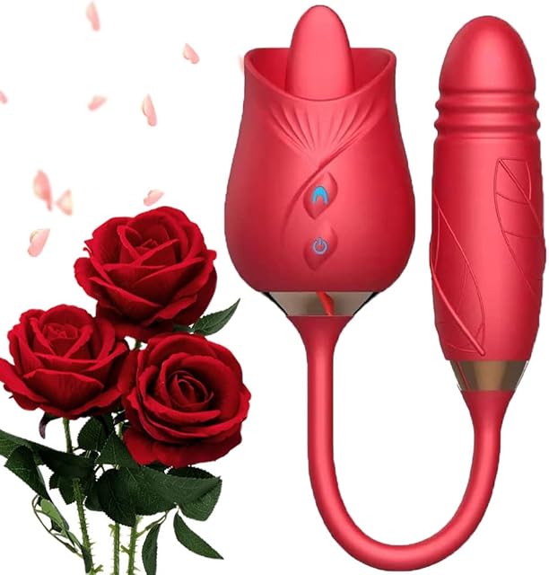 Generic Rose Adult Tool 2024 Women Toys, 10 Lick Waterproof Gifts Automatic Electric Adult Toys Machine USB Rechargeable Purple Roses B^181, Red
