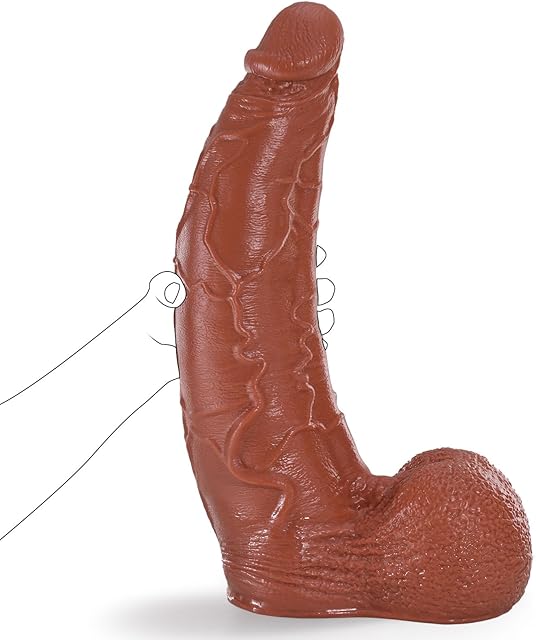 17 Inch Realistic Dildo with Suction Cup,3.66'' Diameter Huge Brown Dildo,Skin-Like Huge Thick Large Dong Adult for Advanced Women Men Gay Deepest Sex