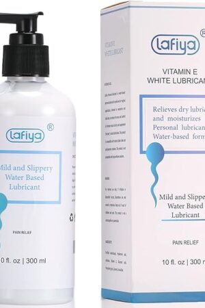 Water Based Lubricant, Vitamin E Creamy White Lube for Vaginal and Anal Sex, Long Lasting Non Sticky Slippery Personal Lubricant Moisturizer for Women Men Massage 10 oz