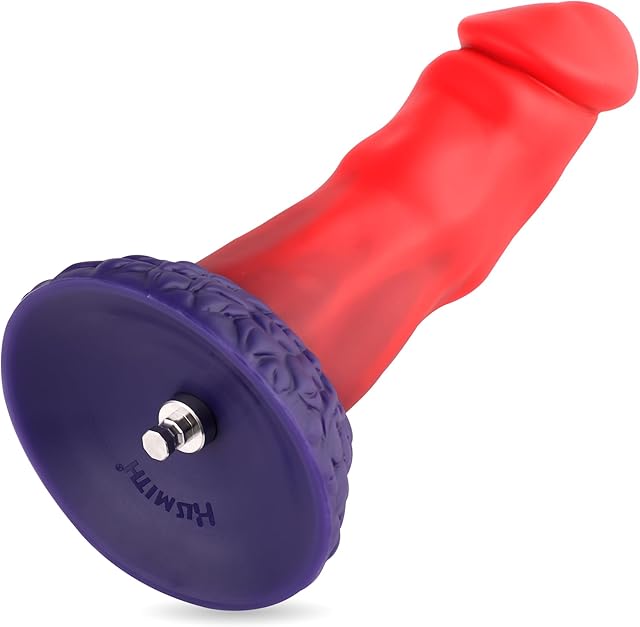 Hismith 836" Smooth Silicone Dildo with KlicLok System, 63" Insert-able Length Dong - Fireflow, M Size, Fantasy Series (Red)