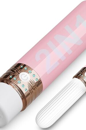 2 in 1 Licking & Vibration Functions Bullet Vibrator, Mini Vibrator Adult Sex Toys for Women, G Spot Vibrator Finger Sex Toy with Powerful Tongue Licking & Strong Vibration Clitoral Stimulator