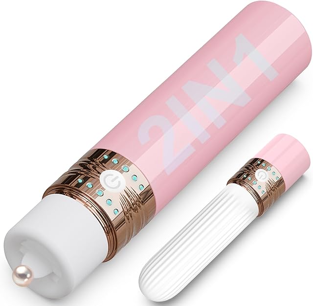 2 in 1 Licking & Vibration Functions Bullet Vibrator, Mini Vibrator Adult Sex Toys for Women, G Spot Vibrator Finger Sex Toy with Powerful Tongue Licking & Strong Vibration Clitoral Stimulator