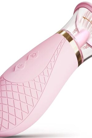 Clitoral Sucking Vibrator Sex Toys, 3 Sucking 9 Licking Modes Nipples Clit Sucker for Quick Orgasm, Tongue Vibrators Adult Toys for Women Couples (Pink)