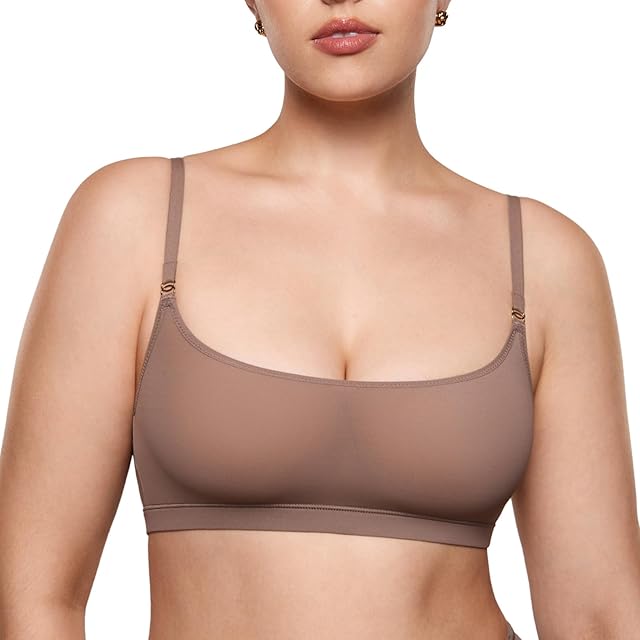 Women's Cosnufy Sheer Bralette - Cami Mesh Unlined No Padding See Through Wirefree Bralettes Pullover