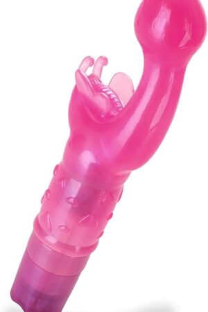 Adam & Eve Butterfly Kiss Vibrator, G Spot and Clitoral Stimulator with 3 Speeds, Waterproof Butterfly Vibrator with Tickling Antennae, Soft Flexible TPR, Battery Operated, Adult Sex Toy for Women