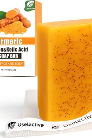 Lemon Turmeric Soap For Dark Spot ? Brighten Skin with Kojic Acid/Vitamin C - 3x More Moisturizing with Shea Butter for Face & Body?Natural ingredien Glowing Soap for Oily & Dry Care