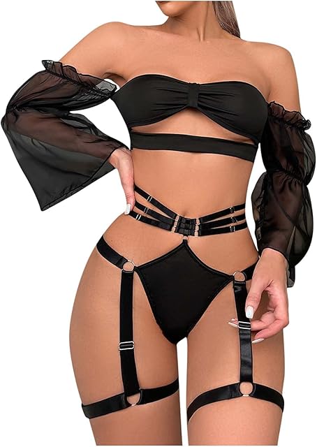 Women's Sexy Lingerie Sets Floral Lace Bra and Panty Sets Underwire Underwear for Sex Naughty