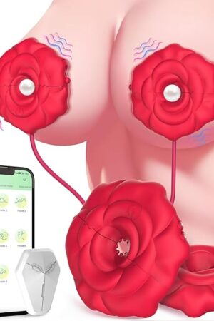 Adult Toys Discreet Nipple Toys, 9 Vibrations Nipple Clamps with Chain Necklace Silicone Portable Rechargeable Nipple Vibrator for BDSM Women Men Couples Adult Sex Toys Games