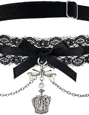 Black Lace Garters Sexy Leg Chains with Bowknot Bridal Thigh Ring for Women Elastic Garter Belt for Halloween Cosplay