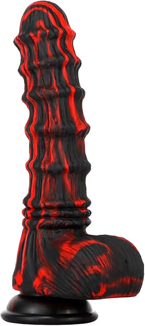 Black Monster Cock Horse Dildo Fantasy Dragon Dildo with Ribbed Knot for Vaginal Anal Prostate Stimulation, XL Thick Silicone Anal Dildos for Women Men Gay Sex Toys, BBC 8.27" Realistic Dildos (S) ?