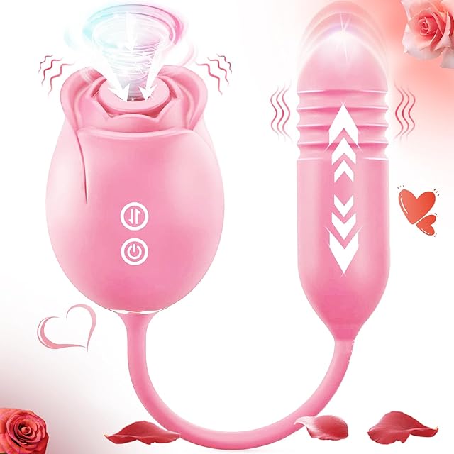 2024 Rose Vibratoer Stimulator Licking Sucking Silent Multi Frequency Stick Women's Gift F091110