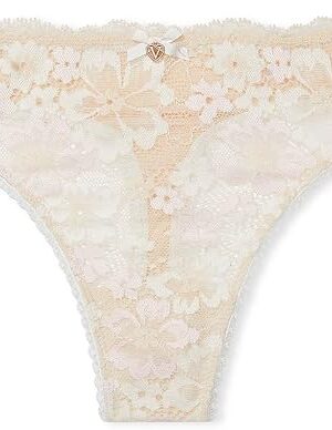 Women's Body by Victoria Lace Thong Underwear, Panties for Women (XS-XXL)
