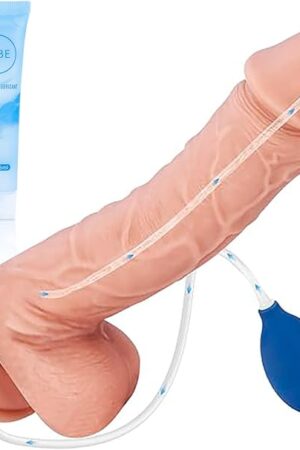 10in Realistic Big Long Dildo Sex Toys for Female Squirting Dildo, Soft Huge Cock Squirting Ejaculating Toys Anal Butt Dildos Masturbation Toy for Women Men Couples with Large Suction Cup-Flesh