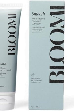 Bloomi Smooth Organic Water Based Lube - Hydrating Non Sticky, Fragrance Free Personal Lubricant for Women, Men and Couples - Natural Ingredients, FDA Cleared Lube 3oz/88ml (1)