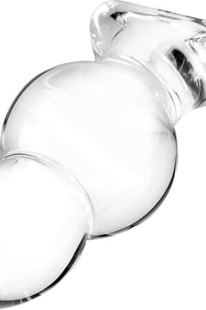 LEEWEDENG Crystal Anal Beads, 4.92 inch Glass Butt Plugs Sex Toys for Beginners, Men,Women,Couples