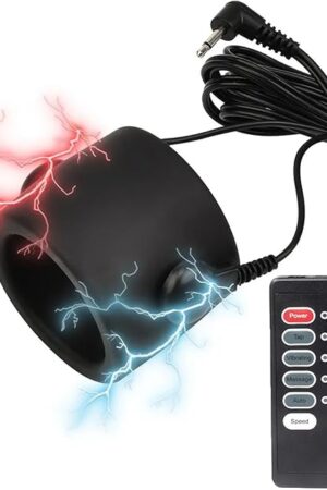 Adult Sex Toy Male Silicone Electric Shock Restraint Male Penis Ring Electric Shock Cock Ring Couple Pleasure Sex Toy Penis Ring