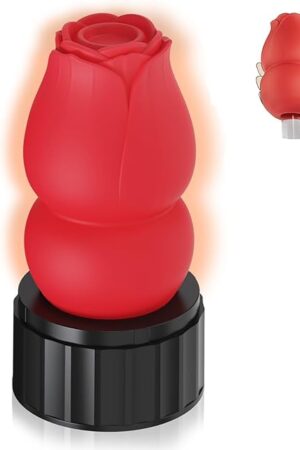 Automatic Male Mastusbafor with Suction & Heating, Tight Sleeve Hoodies Male Masterburters, Pocket Puzzy Silicone Portable Massager Waterproof Heating Rose Male Masturbator (Black)