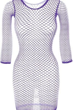 Women Babydoll Stretchy Fishnet Lingerie Seamless Chemise Nightwear Free Size