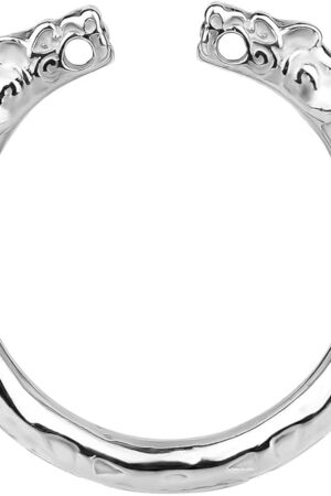 5 Sizes of Silver Color Metal Cock Ring with Tiger Textures, Smooth Adjustable Penis Ring Glans Ring Adult Sex Toy for Men Couple - 29mm Ring