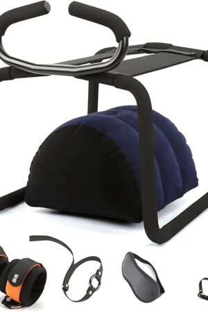 2024 Sex Furniture Sex Chair Fits Men Women Portable Couples Mount Stool Elastic Furniture Folding Adjustable Position Assist for Bedroom Bathroom Bear Weight up to 300 pounds Sweatshirt VR-111850